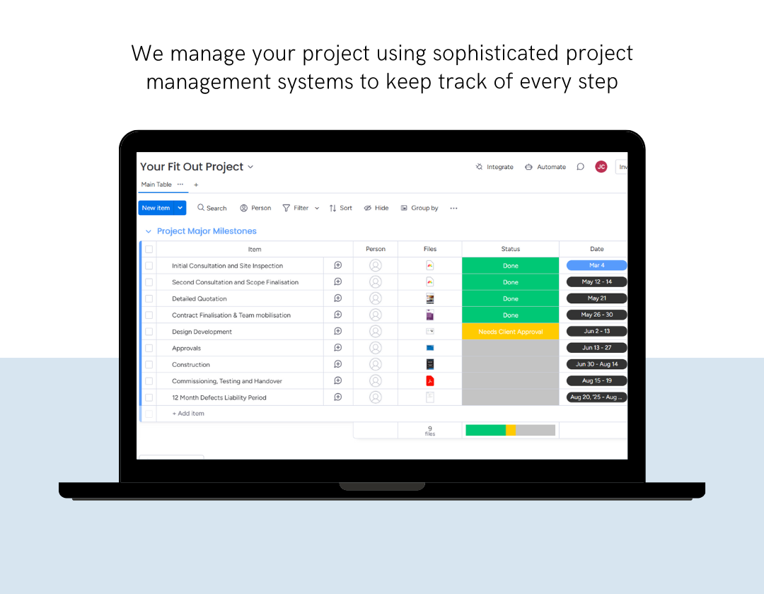 Commercial Fitouts Project Management Checklist